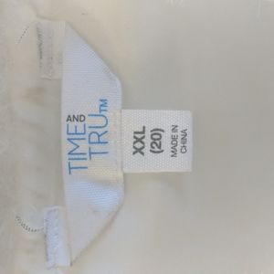 TIME TRU White faux fur vest XXL, length approximately 29"